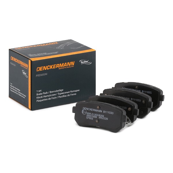 DENCKERMANN Brake pad set Article number: B111033 cheaply