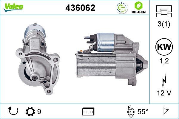 VALEO Starter REMANUFACTURED PREMIUM Artikli number: 436062 soodsalt