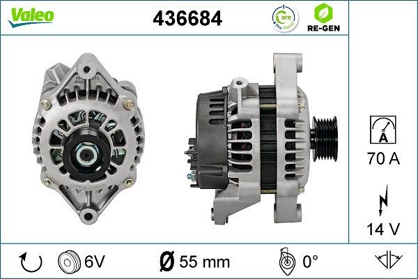 VALEO Ģenerators REMANUFACTURED PREMIUM raksta numurs: 436684 lēti