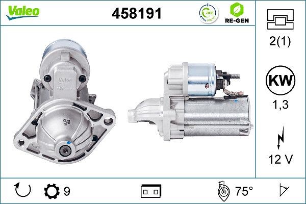 VALEO Anlasser REMANUFACTURED PREMIUM Artikelnummer: 458191 kaufen