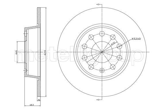 TRUSTING Brake disc Article number: DF1433 cheaply