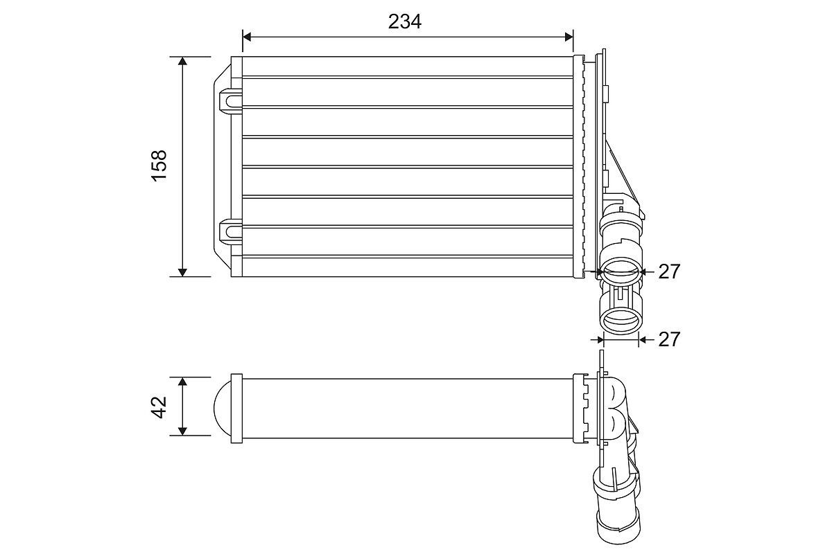 VALEO Heater matrix Article number: 812044 cheaply