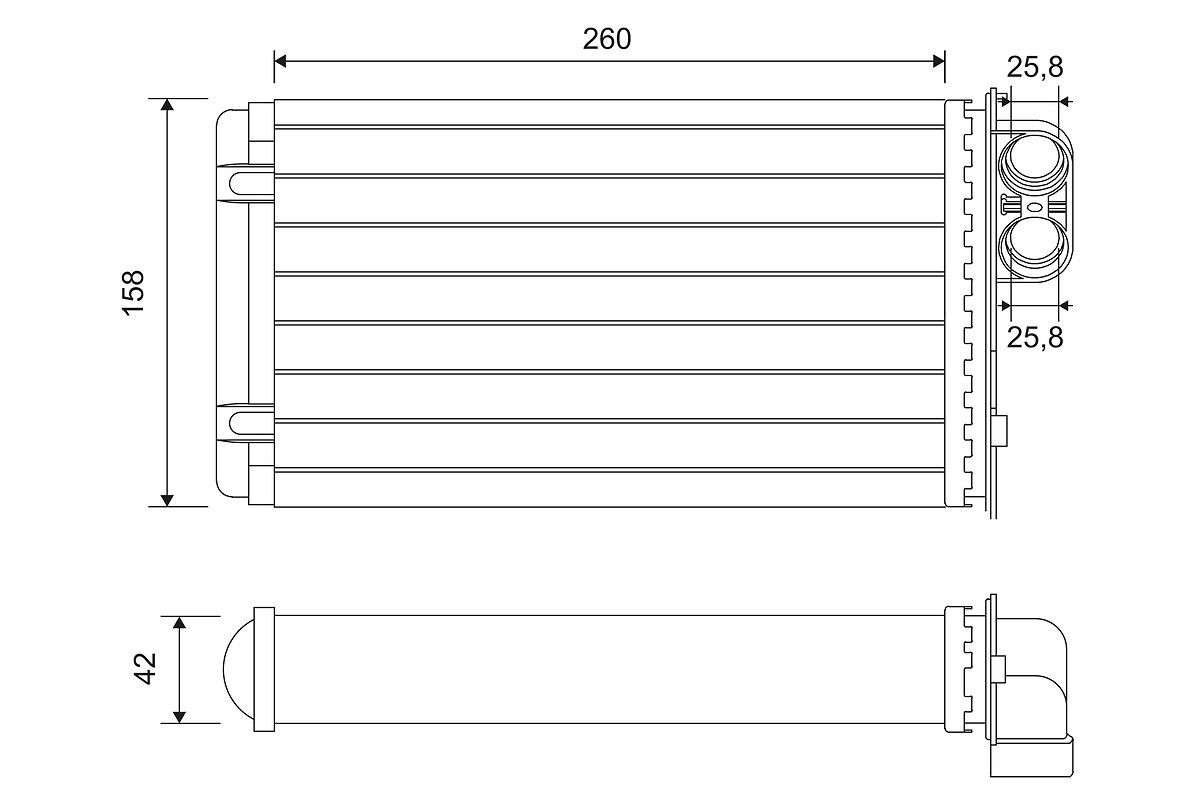 VALEO Heater matrix Article number: 812048 cheaply