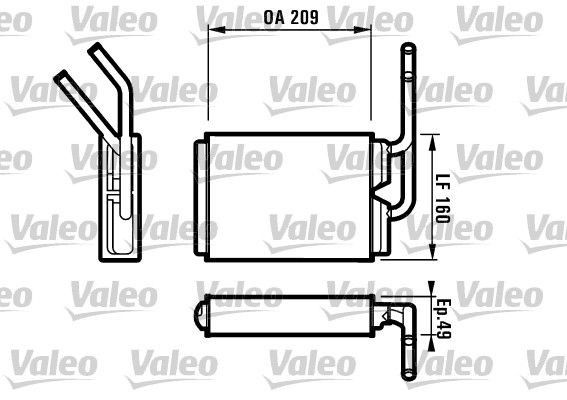 VALEO Varmeelement, kabinevarme Varenummer: 812154 billige