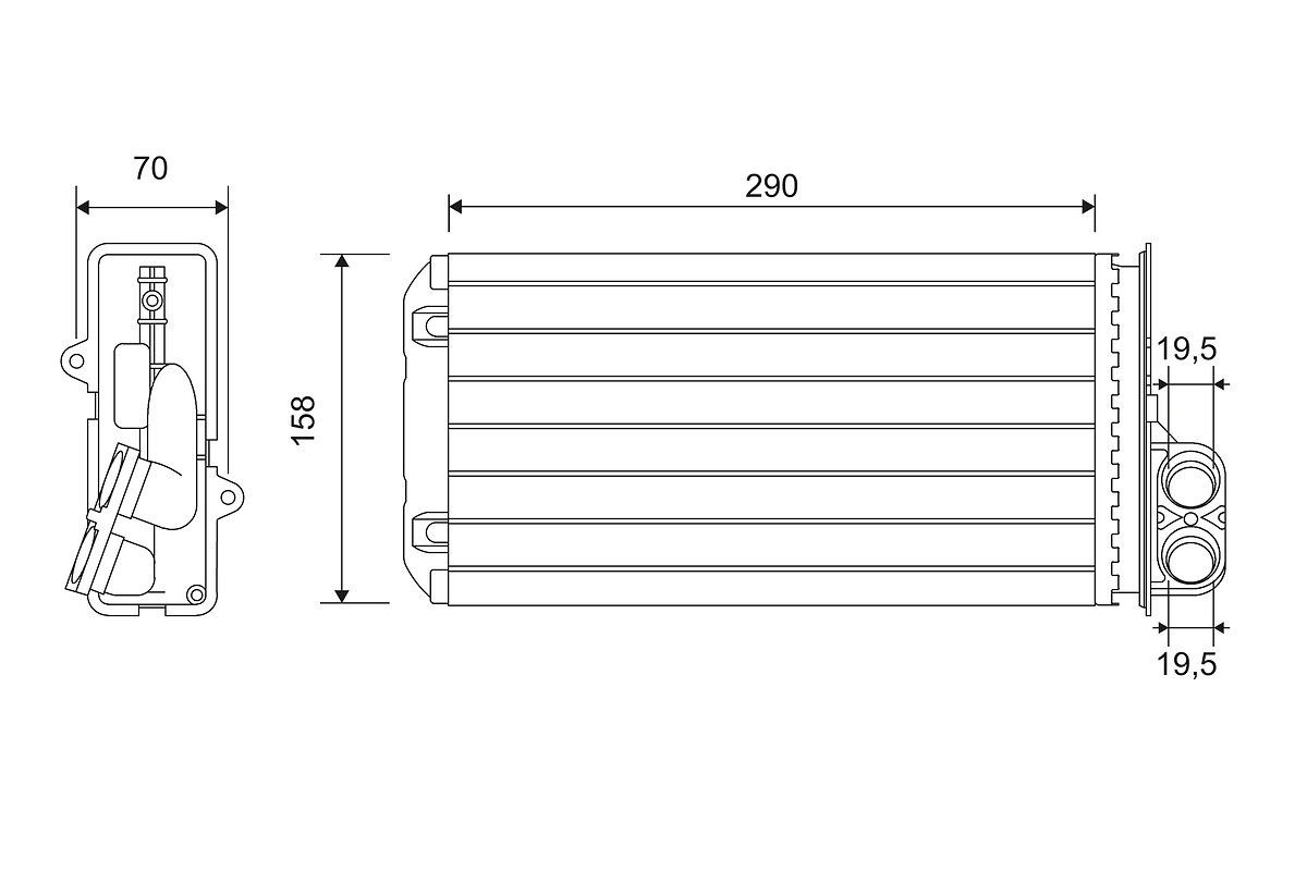 VALEO Heater matrix Article number: 812212 cheaply