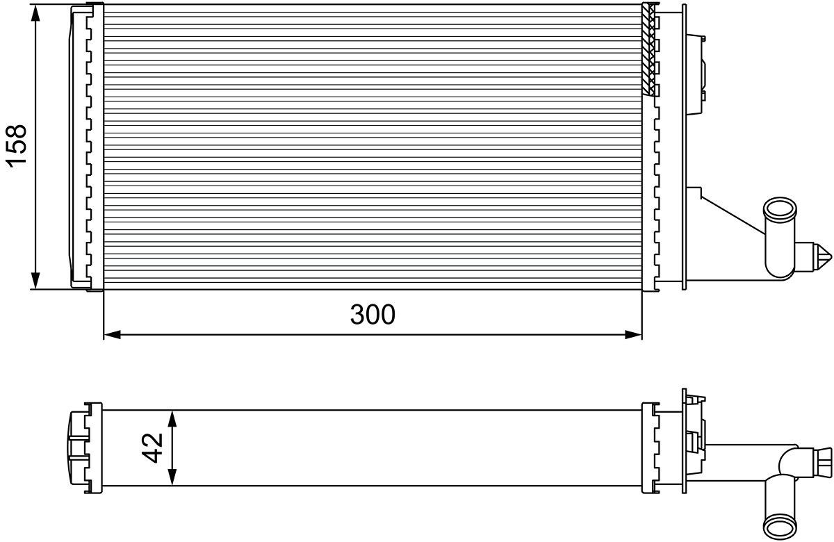 VALEO Heater matrix Article number: 812342 cheaply