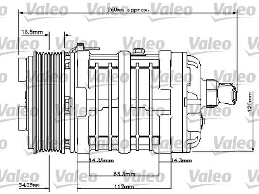 VALEO Compressor, air conditioning Article number: 815850 cheaply