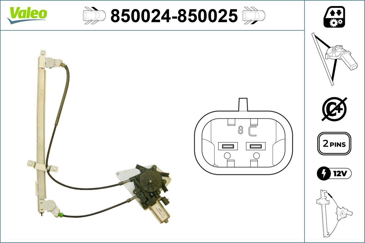VALEO Window regulator Article number: 850024 cheaply