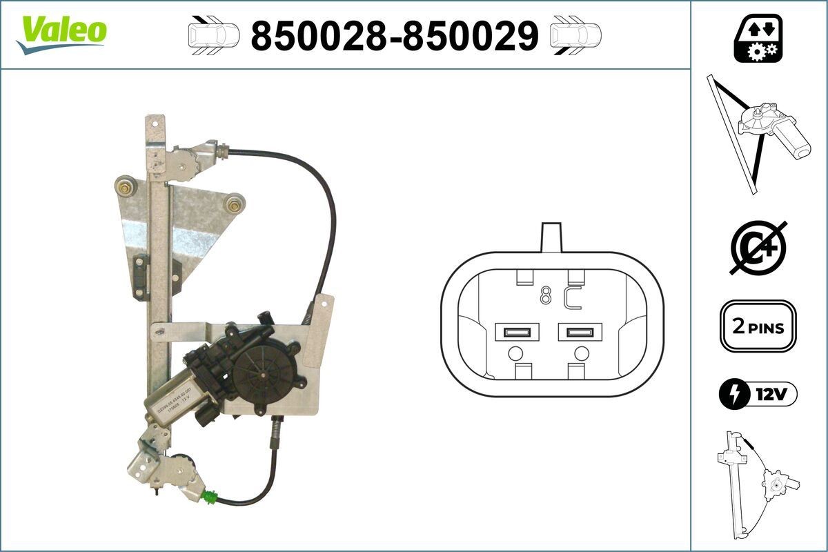 VALEO Window regulator Article number: 850028 cheaply