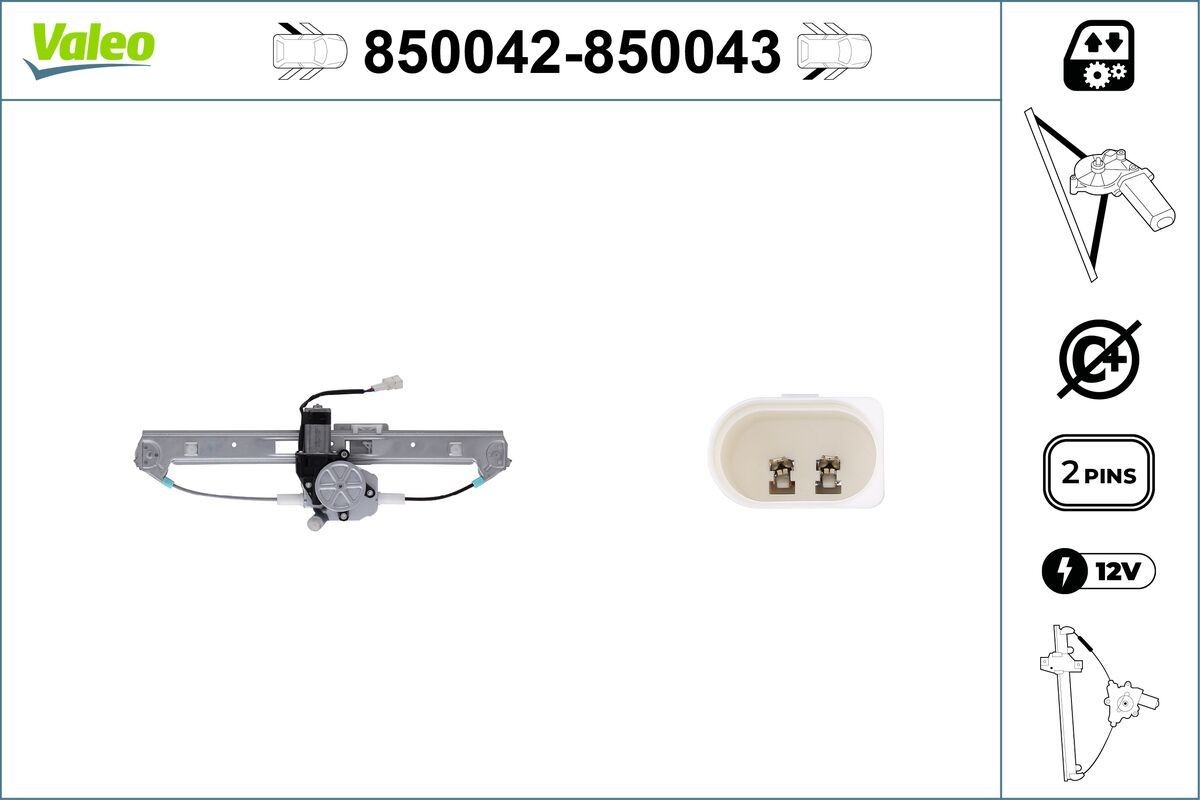 VALEO Window regulator Article number: 850042 cheaply