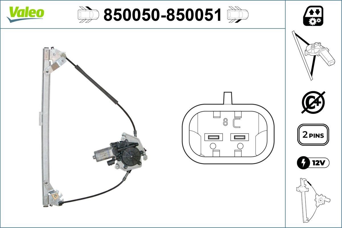 VALEO Window regulator Article number: 850050 cheaply