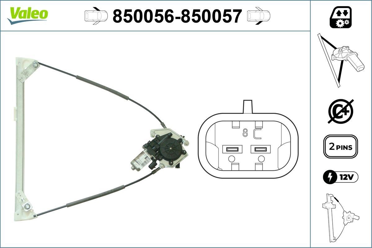 VALEO Window regulator Article number: 850056 cheaply