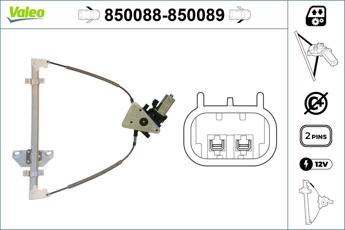 VALEO Window regulator Article number: 850088 cheaply