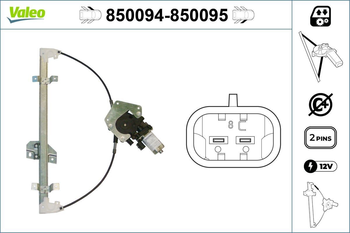 VALEO Window regulator Article number: 850094 cheaply