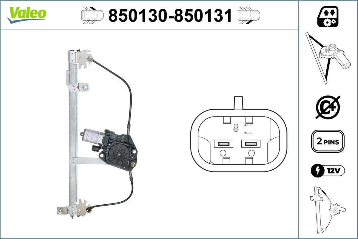 VALEO Window regulator Article number: 850130 cheaply