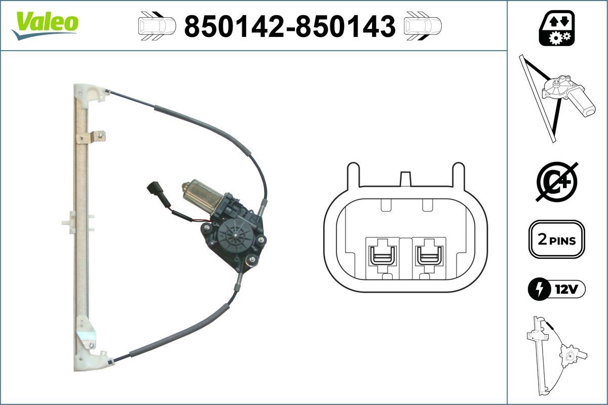 VALEO Window regulator Article number: 850142 cheaply