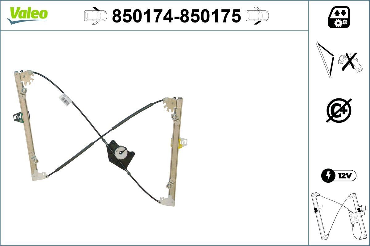 VALEO Window regulator Article number: 850174 cheaply
