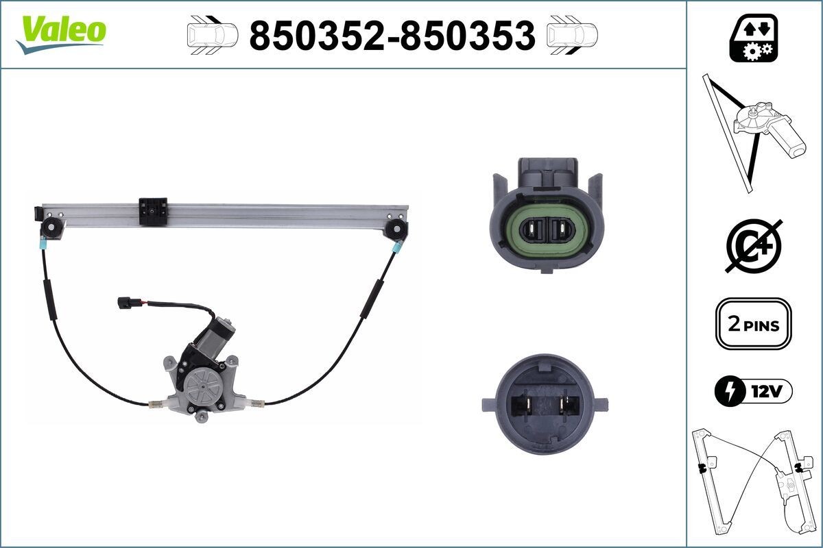VALEO Window regulator Article number: 850352 cheaply