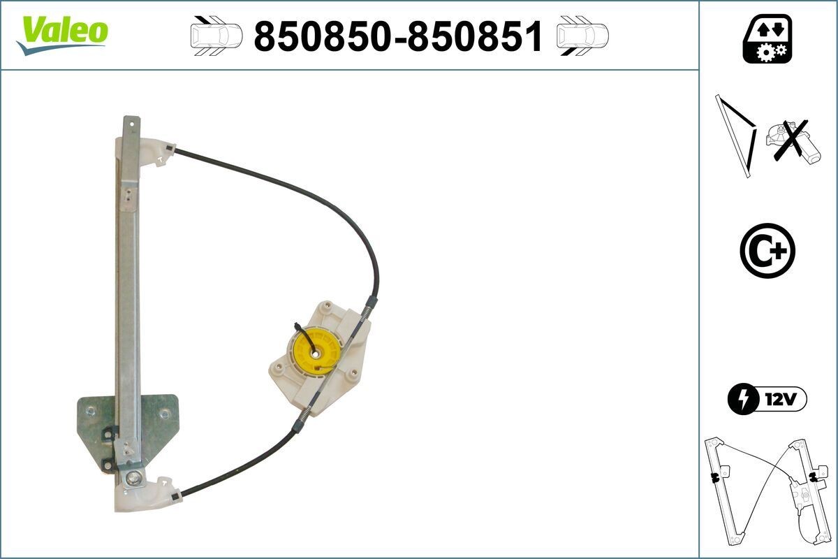 VALEO Window regulator Article number: 850850 cheaply
