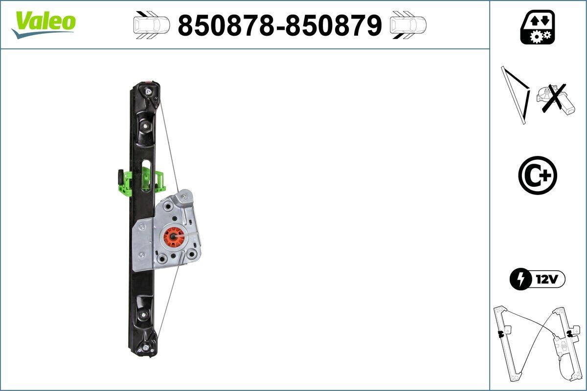 VALEO Window regulator Article number: 850878 cheaply