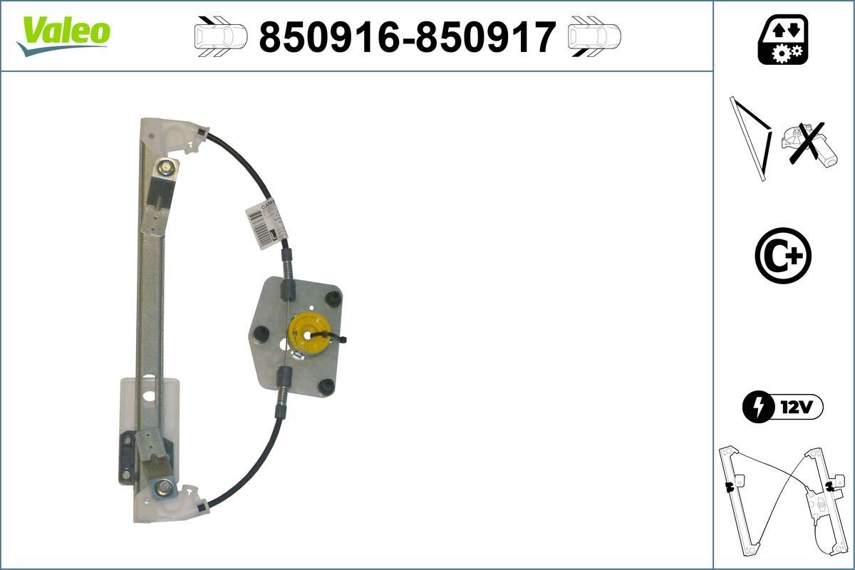 VALEO Window regulator Article number: 850916 cheaply