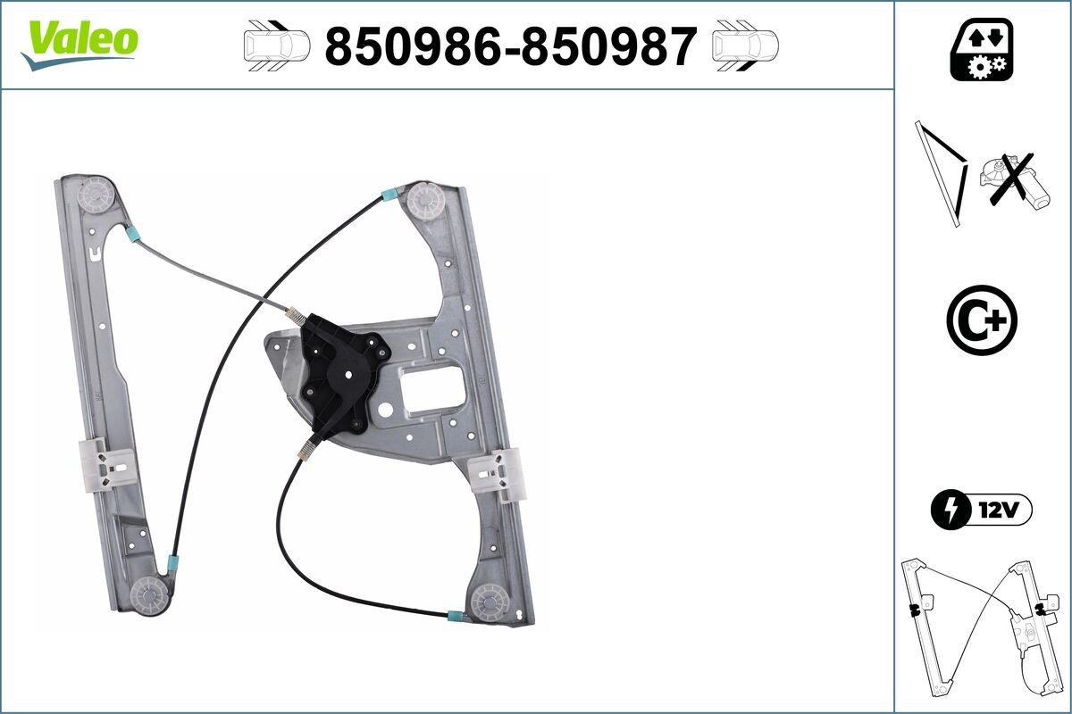 VALEO Window regulator Article number: 850986 cheaply