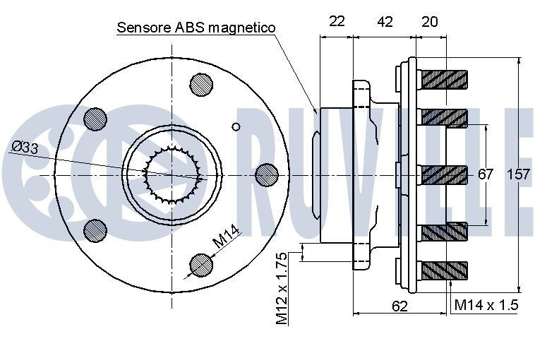 RUVILLE Wheel Hub Article number: 485504 cheaply