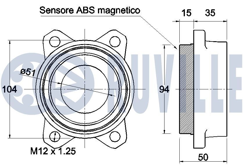 RUVILLE Wheel Hub Article number: 486003 cheaply