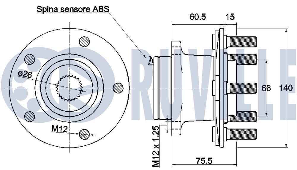 RUVILLE Wheel Hub Article number: 486102 cheaply