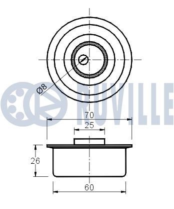 RUVILLE Tensioner pulley Article number: 55024 cheaply