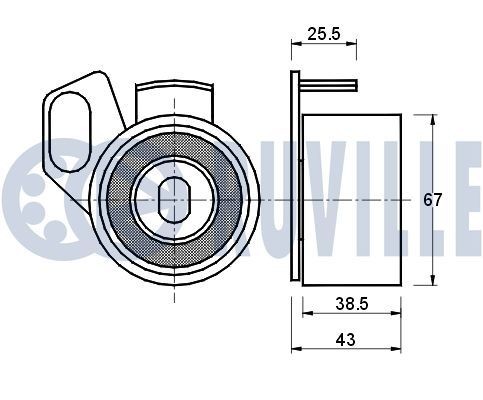 RUVILLE Vibration Damper, v-ribbed belt Article number: 55031 cheaply
