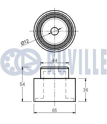 RUVILLE Deflection / Guide Pulley, v-ribbed belt Article number: 55051 cheaply