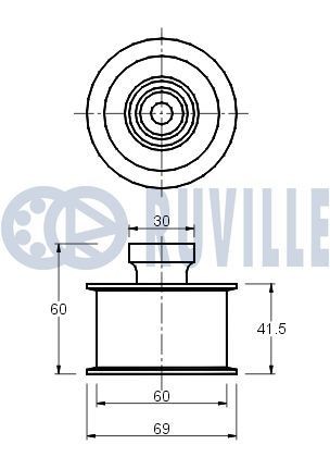 RUVILLE Tensioner Lever, v-ribbed belt Article number: 55089 cheaply
