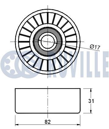 RUVILLE Vibration Damper, v-ribbed belt Article number: 55134 cheaply