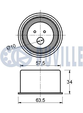 RUVILLE Deflection / Guide Pulley, v-ribbed belt Article number: 55182 cheaply