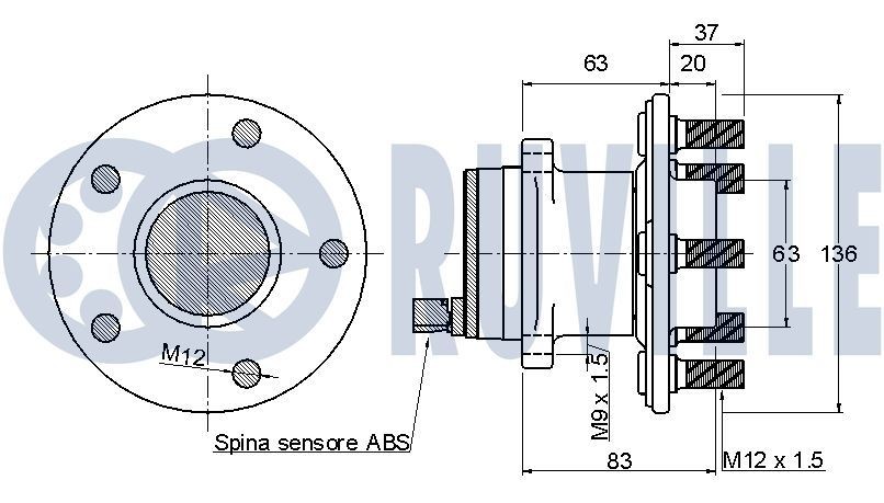RUVILLE Tensioner pulley Article number: 55210 cheaply