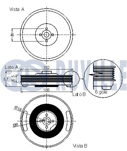 RUVILLE Tensioner Lever, v-ribbed belt Article number: 55331 cheaply