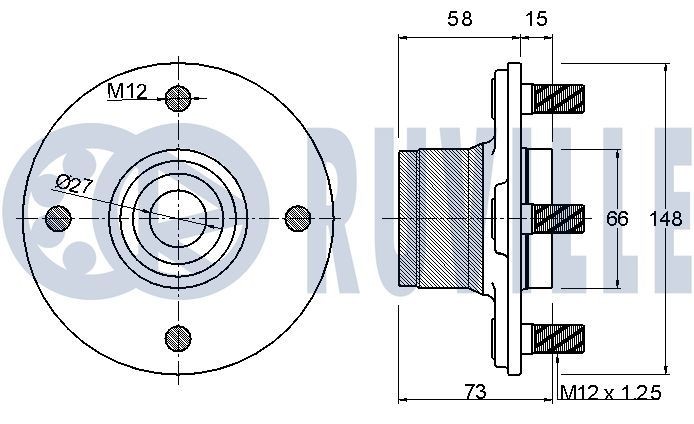 RUVILLE Tensioner pulley Article number: 55435 cheaply