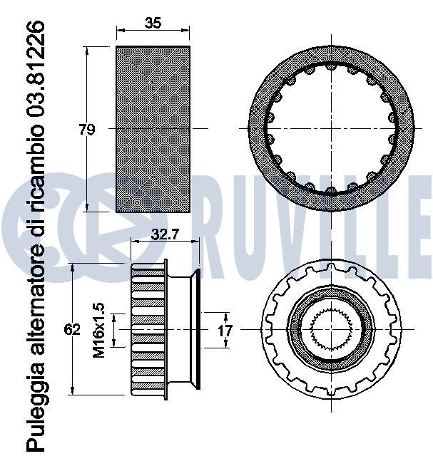 RUVILLE Rola ghidare / conducere, curea distributie număr articol: 55814 ieftin