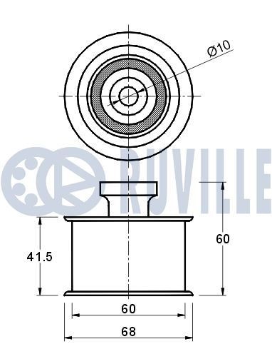 RUVILLE Deflection / Guide Pulley, v-ribbed belt Article number: 55952 cheaply