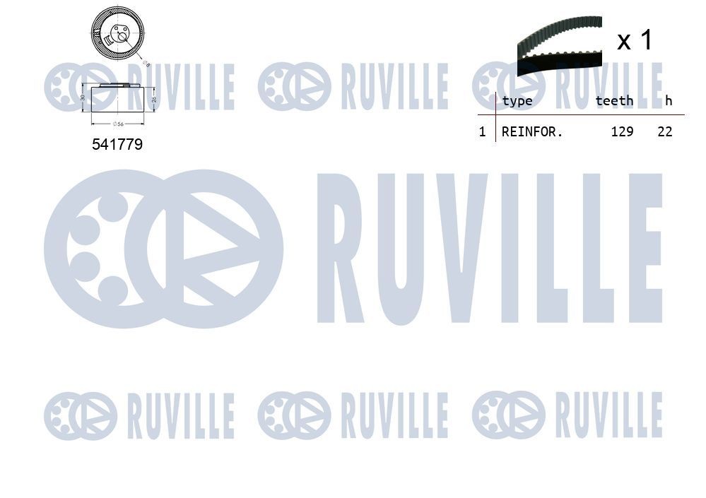 RUVILLE Vibration Damper, v-ribbed belt Article number: 56343 cheaply