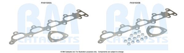 BM CATALYSTS Mounting Kit, catalytic converter Article number: FK91500 cheaply