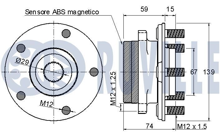 RUVILLE Repair kit, suspension strut Article number: 825907S cheaply