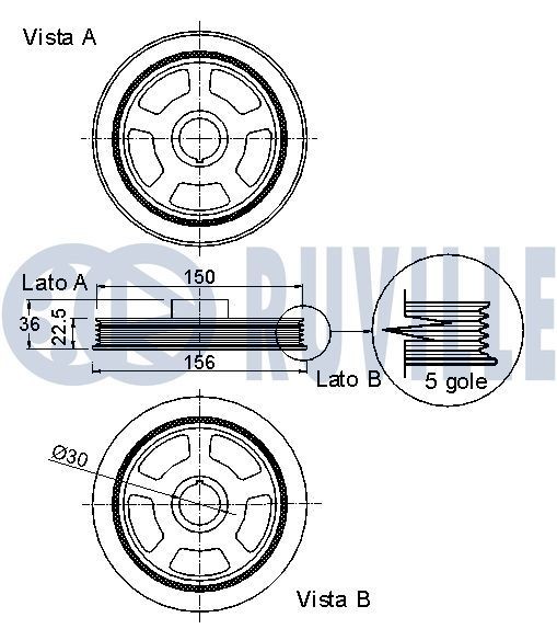 RUVILLE Braccio oscillante, sospensione ruota Numero articolo: 937802 poco costoso