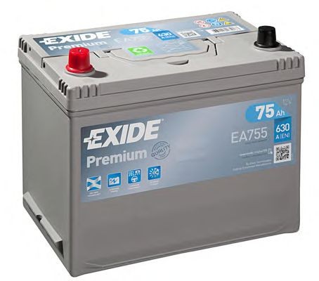 EXIDE Battery PREMIUM Article number: EA755 cheaply
