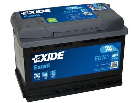 EXIDE Battery EXCELL Article number: EB741 cheaply