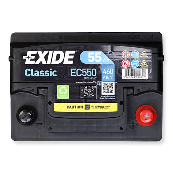 EXIDE Battery Classic Article number: EC550 cheaply