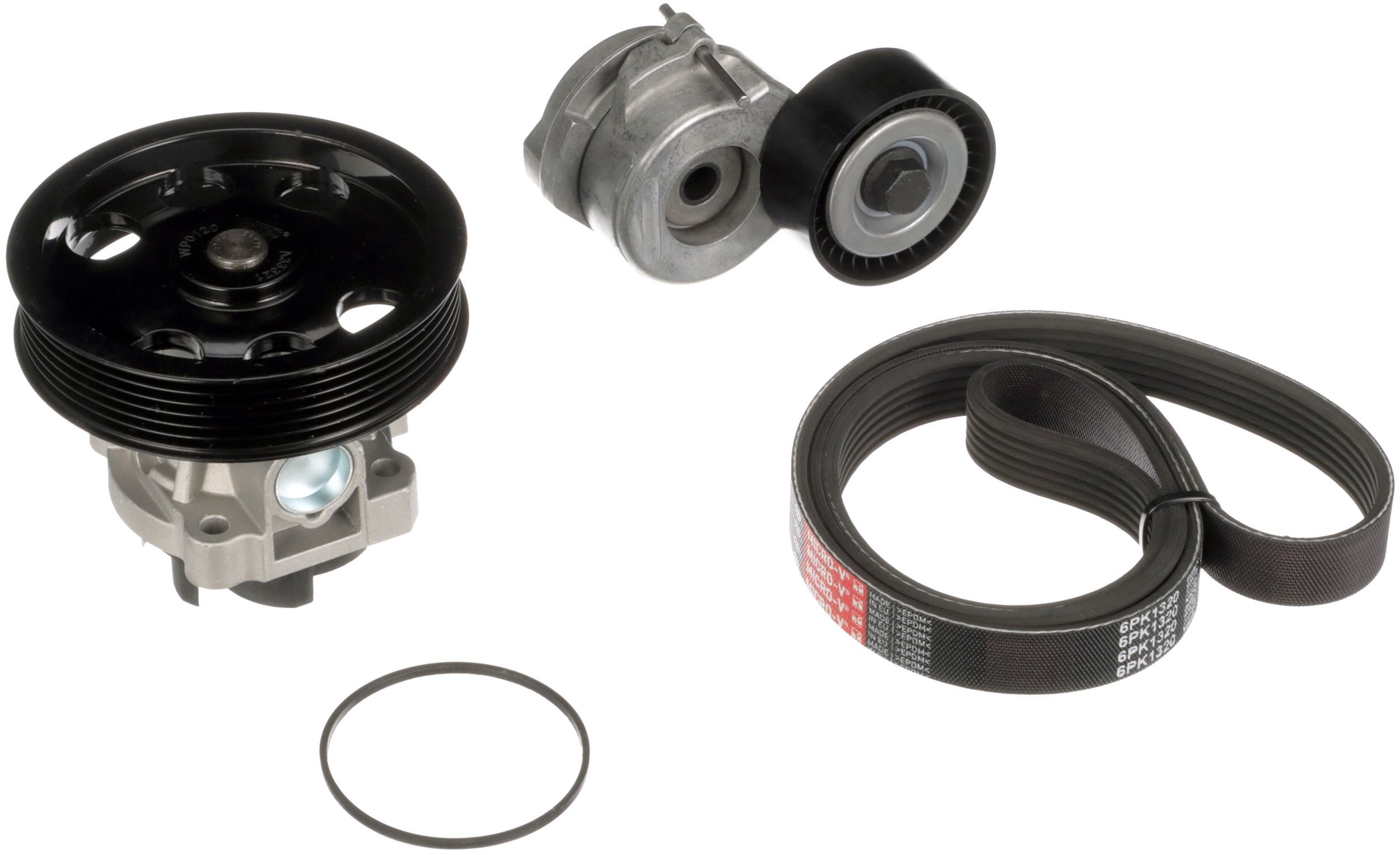 GATES Water Pump + V-Ribbed Belt Kit Article number: KP16PK1320 cheaply