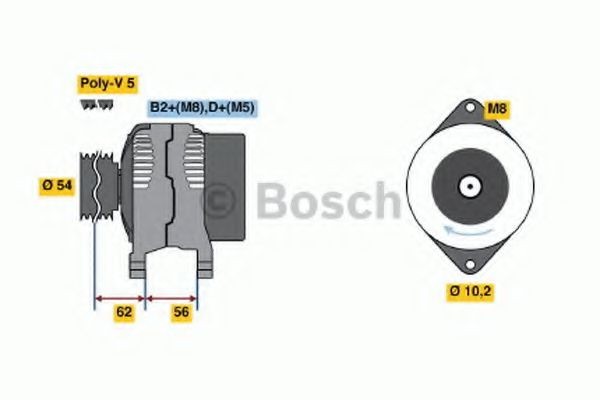 BOSCH Dynamo artikkelnummer: 0 986 042 740 billig
