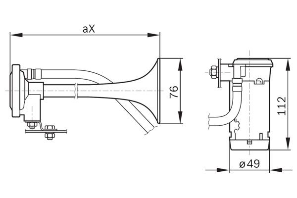 BOSCH Horn Article number: 0 986 320 003 cheaply